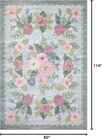 Loloi Rifle Paper Co. Rosa Collection RSA-02 Sky 7'-6" x 9'-6" Area Rug - Image 2