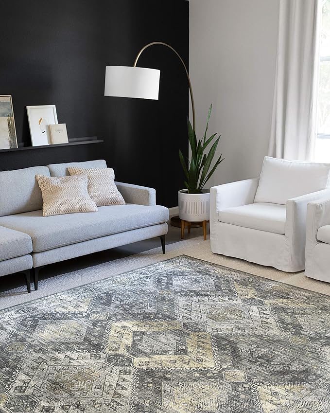Loloi Skye Collection SKY-09 Graphite/Silver 9'-0" x 12'-0" Area Rug by Loloi