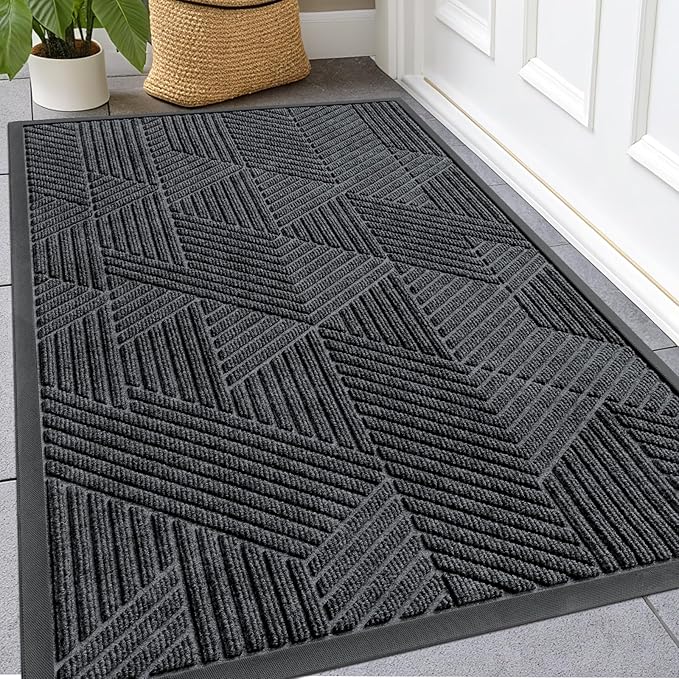 Kitinjoy Front Door Mat Outside Entrance, Sturdy Natural Dirt Trapper, Heavy by Kitinjoy