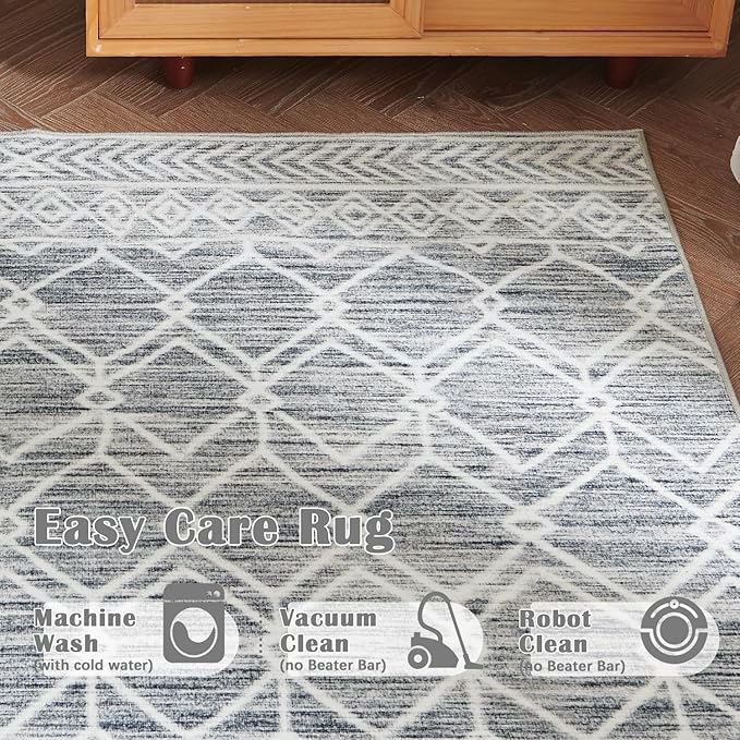 jinchan Moroccan 5x7 Area Rugs for Bedroom - Image 5