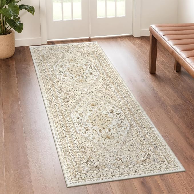 zesthome 2x6 Runner Rug for Hallways, Machine Washable Rug, Non Slip Vintage - Image 8