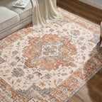 jinchan Runner Rug 2x5 Vintage Hallway Rug Boho Washable Runner Floral - Image 7