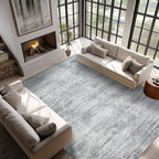 Gray Extra Large Rugs for Living Room Minimalist Aesthetic Abstract 9x12 Area - Image 7