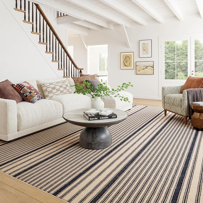 Dash & Albert Axiom Navy Machine Washable Rug, 2 X 3 Feet - Image 2