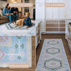 Fame Living Washable Area Rug. Modern Farmhouse. Vintage. Turkish. Bohemian. - Image 4