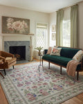 Loloi Rifle Paper Co. Rosa Collection RSA-01 Ivory 8'-4" x 11'-6" Area Rug by Loloi