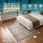 Istana 4x6 Rug - Olive & Charcoal Area Rugs 4x6 - Kid & Pet Friendly Machine - Image 2