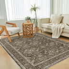 WITSHOCK Living Room Area Rugs 5x8: Soft Non-Slip Backing Washable Rugs Vintage by WITSHOCK