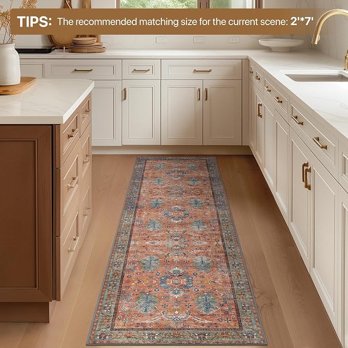 Bavni Runner Rug, Machine Washable Rugs - Image 6