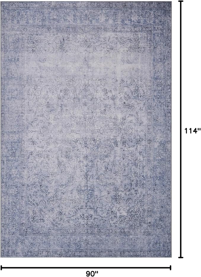 Loloi Loren Collection LQ-09 Slate 7'-6" x 9'-6" Area Rug - Image 3