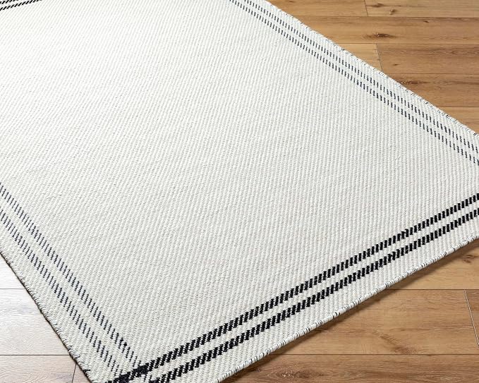 Mark&Day Wool Rugs, 9x12 Janmichael Cottage Light Silver/Black Area Rug - Image 3