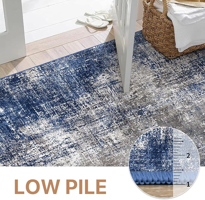 GENIMO Washable Area Rugs for Living Room, 8x10 Modern Non Slip Rugs, Low Pile - Image 8