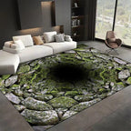 3D Hole Area Carpets, Optical Illusion Design Pattern Floor Rugs, Realistic by Unknown