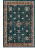 RUGGABLE Washable Vintage Area Rug – Verena Teal Blue 6x9, Stain-Resistant by RUGGABLE