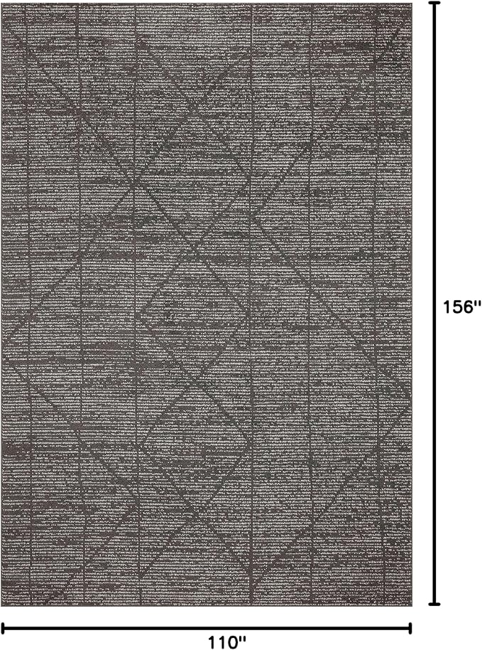 Loloi Kamala Collection KAM-06 Charcoal/Ivory 9'-2" x 13' Area Rug - Image 2