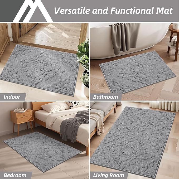 COSY HOMEER Door Mat 20”x32”, Absorbent Dirt Trapper Entryway Rugs, Non-Slip - Image 7
