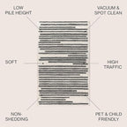 JONATHAN Y Khalil Modern Berber Stripe Cream/Black Indoor Area Rug, Contemporary - Image 2