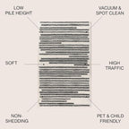 JONATHAN Y Khalil Modern Berber Stripe Cream/Black Indoor Area Rug, Contemporary - Image 2