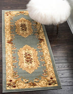 Rugs.com Chateau Collection Rug – 2' x 5' 3 Runner Light Blue Medium Rug Perfect by Rugscom