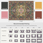 Kokia 8x10 Washable Black and Pink Area Rugs - Image 2