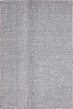Hand-Tufted 100% Wool Pile Area Rug – Geometric Textured Grid Check Pattern – - Image 4