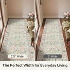 Bavni 2'6''x6 Rug Runners for Hallways, Washable Runner Rug Non Slip, Vintage - Image 6