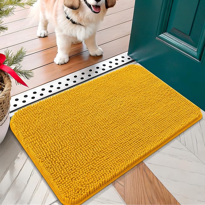 OLANLY Dog Door Mat for Muddy Paws 24x16, Absorbs Moisture and Dirt, Absorbent by OLANLY