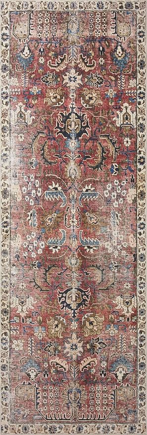 Loloi Chris Loves Julia Jules Collection JUL-01 Merlot/Multi 2'-3'' x 3'-9'' - Image 6