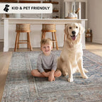 Kuden 4x6 Area Rug, Machine Washable Area Rug - Image 6