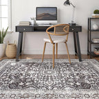9x12 Area Rug Living Room: Washable Boho Large Vintage Moody Soft Rugs - Image 7
