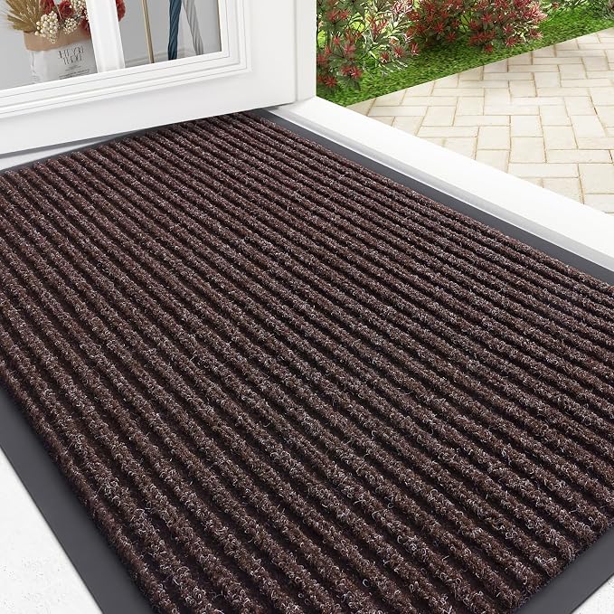 OLANLY Front Door Mat Indoor Outdoor Entrance, Waterproof Heavy Duty Doormat by OLANLY