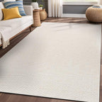 Easy Jute Rugs 5x7 White Color Living Room Indoor Outdoor Area Rug - Image 4