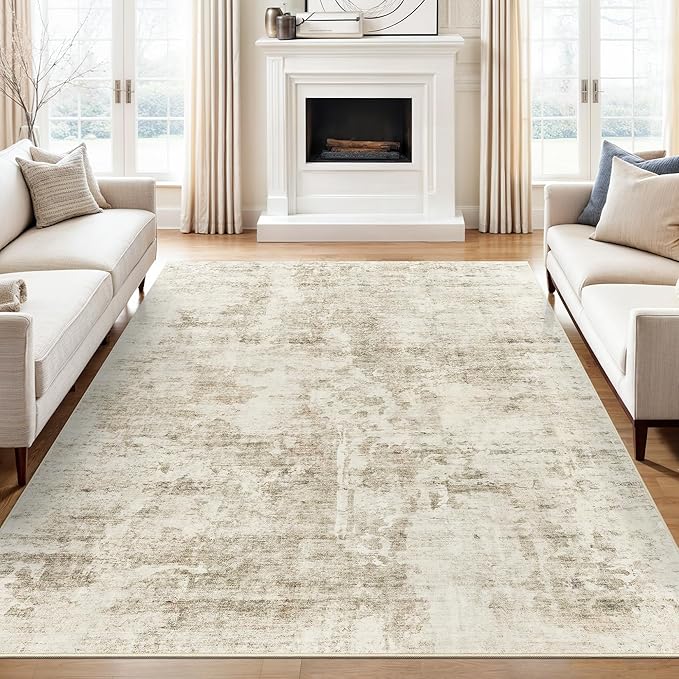10x14 Area Rugs for Living Room, Non Slip Machine Washable Vintage Carpets by Soalmost