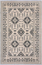 Alfa Rich 5x8 Beige Black Washable Area Rugs - Image 9