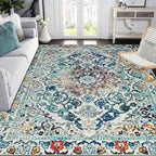 Easy-Going Area Rug 5x7 Washable Boho Rugs by Easy-Going