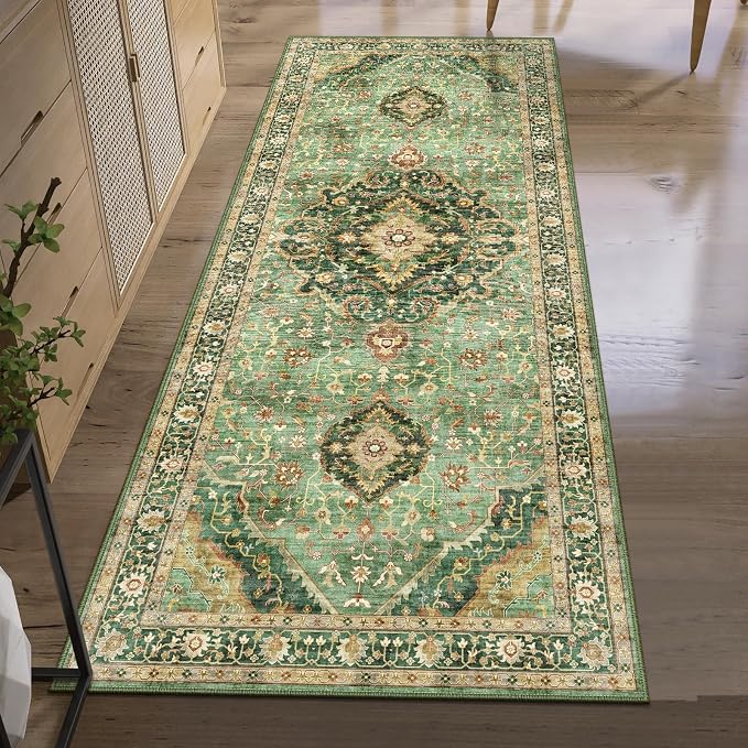 3x7 Runner Rugs for Hallway Non-Slip Hallway Runner Rug by Deerly