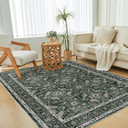 WITSHOCK Living Room Area Rugs 5x7: Soft Non-Slip Backing Washable Rugs Vintage by WITSHOCK
