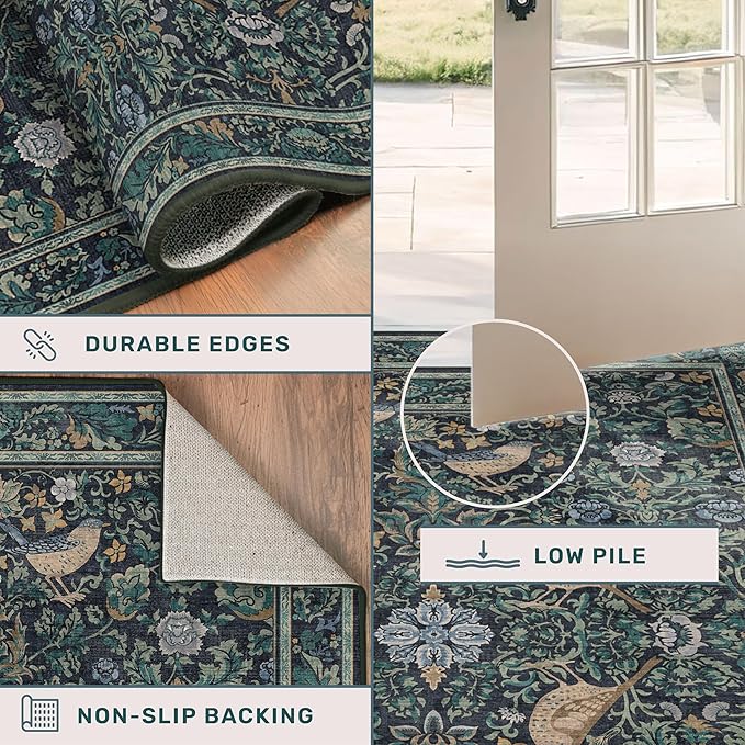 Washable Floral Small 2x4 Thin Door Mats - Image 5