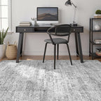 Grey Rug 8x10 Area Rugs: Washable Boho Large Vintage Neutral Soft Rug Stain - Image 7