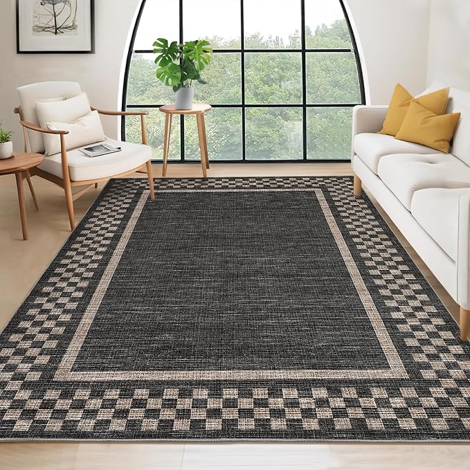 GarveeHome Area Rug 10x13 Living Room Rug Modern Bordered Soft Large Area Rugs - Image 8