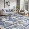 Washable Rug 8x10 Area Rug for Living Room Bedroom, Large Modern Abstract Rug by BESBLEE