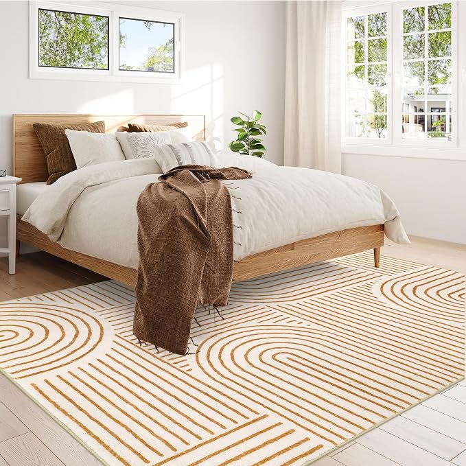 Lahome Abstract Area Rugs 9x12 Living Room, Soft Washable 9x12 Area Rug - Image 5