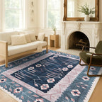 Washable Area Rug. Modern Farmhouse. Vintage. Turkish. Bohemian. Distressed. - Image 8