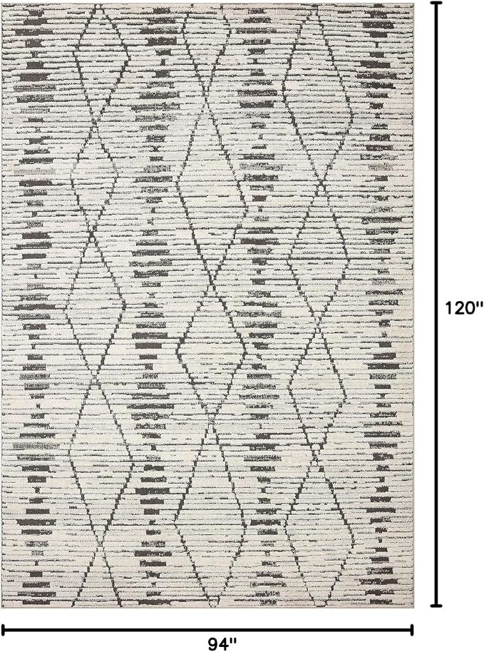 Loloi Kamala Collection KAM-02 Charcoal/Dove 7'-10" x 10' Area Rug - Image 2