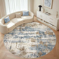 Round Rug Living Room Rugs: 10Ft Washable Circle Large Abstract Modern Soft by LOONGRUG