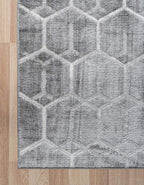 Rugs.com Lattice Trellis Collection Rug – 10' x 14' Gray Low-Pile Rug Perfect - Image 9