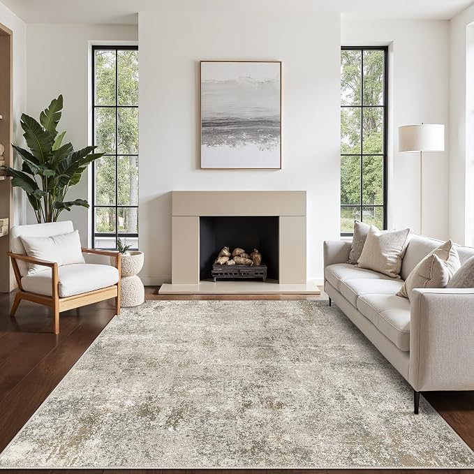 Washable Rug 5x7 Area Rug for Living Room Bedroom, Large Modern Abstract Rug - Image 6