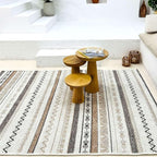 Alfa Rich 5x8 Beige Gray Washable Area Rugs - Image 3