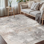 GENIMO Washable 5x7 Area Rugs for Living Room, Non Slip Modern Abstract Rug - Image 5