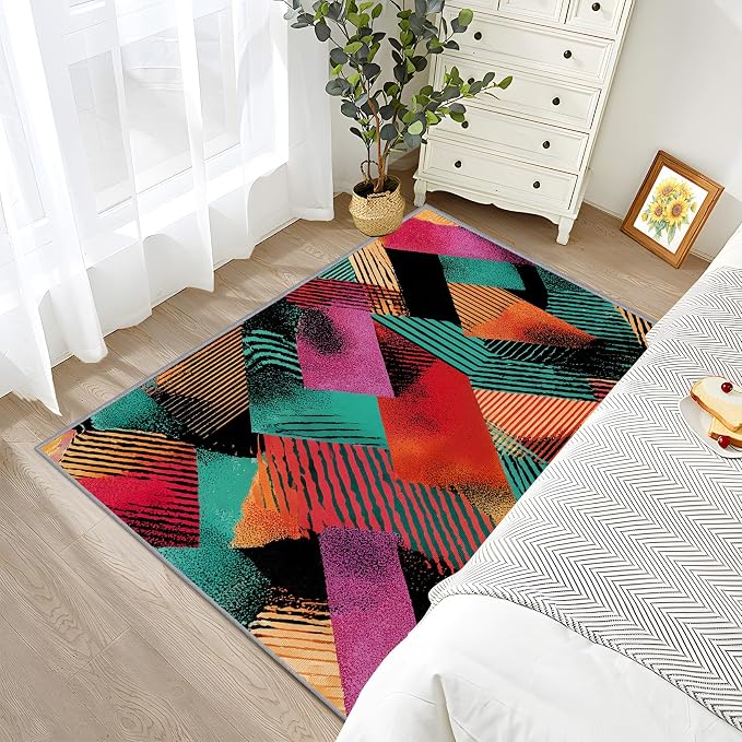 Patchwork Bedroom Rug - Image 5